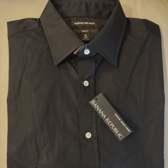 Banana Republic_Black_NWT_Mens Slim Fit XL_Shirt - Picture 4 of 8